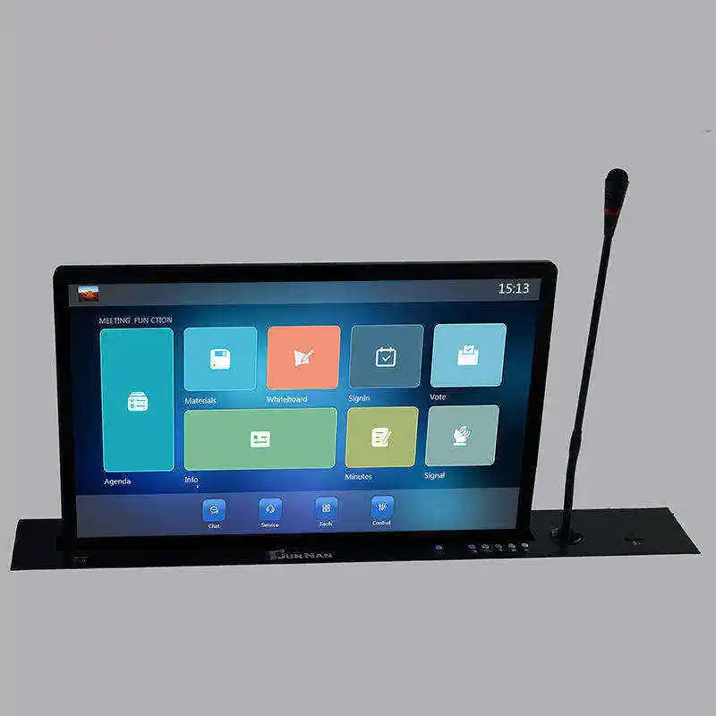 Paperless conference system Monitor Lift Hidden Intelligent Desk Computer Equipment Digital Conference System