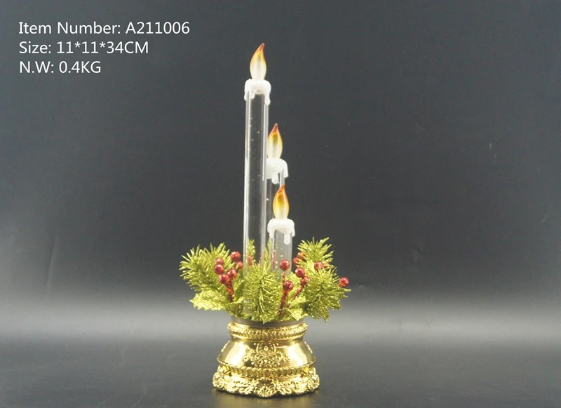 2024 Christmas candle lamp light Battery supply flameless led candles with moving flame