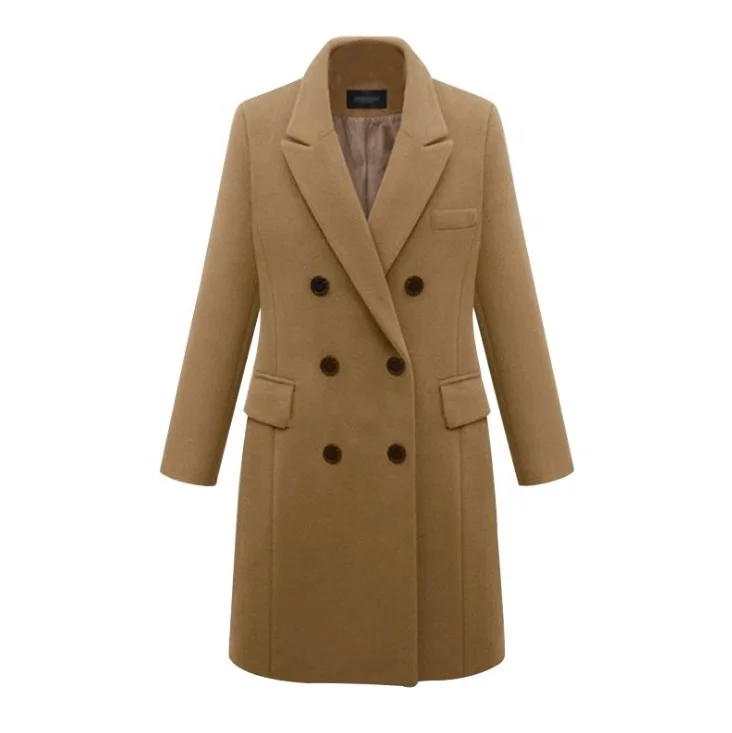 2020 wholesale new model fashion ladies winter jacket woolen overcoat ladies long coats for women