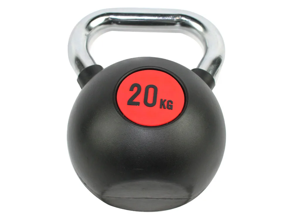 Factory wholesale Colorful Gym Fitness rubber Coated Cast Iron Custom Logo Color Weights Rubber Kettlebell