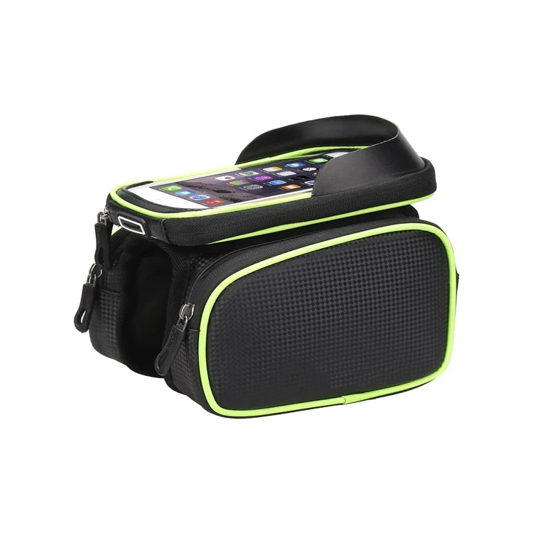 Well Designed Waterproof Bike Frame Crossbar Bag With Phone Holder