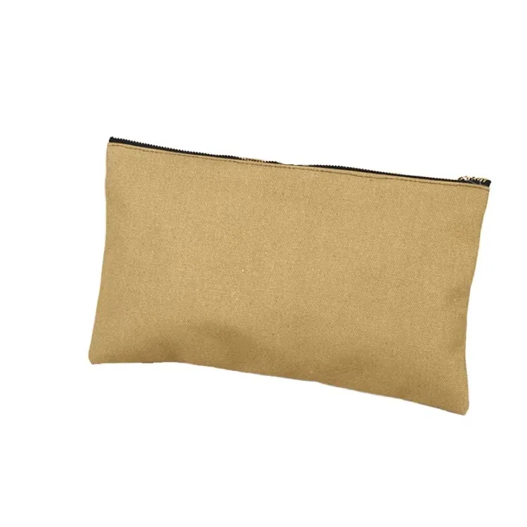 Custom Solid Color Canvas Coin Purse Zipper Mini Pen Key Bag Shopping Portable Storage Handbags Foldable Money Bags