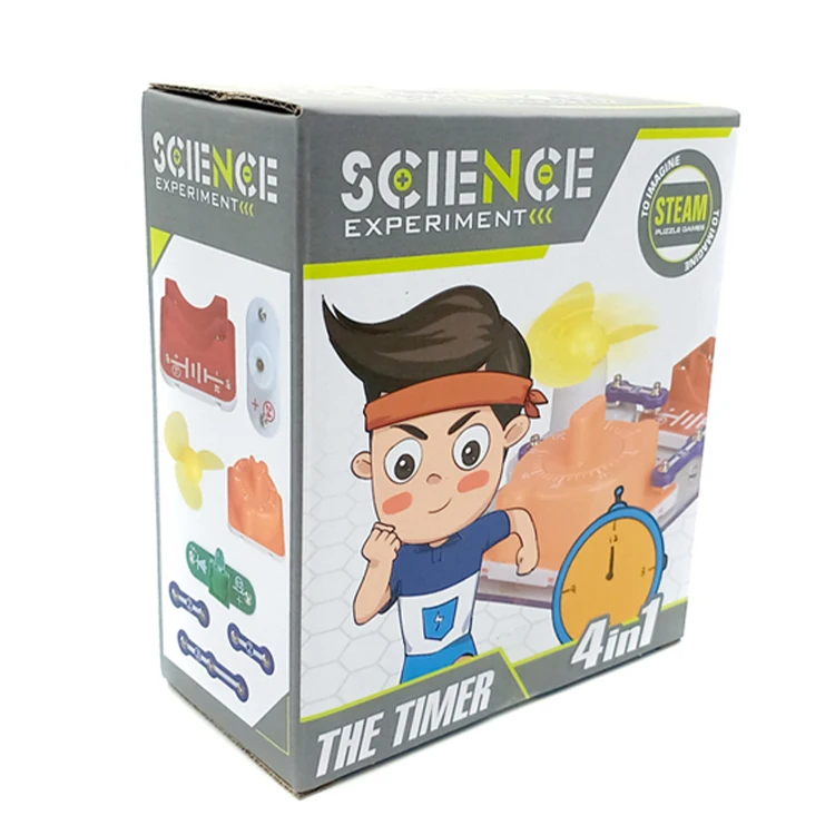 Diy Easy Electronics Building Block Science Kit 4 In 1 The Timer Circuits Toys Kids Educational Learning Kit for Kids