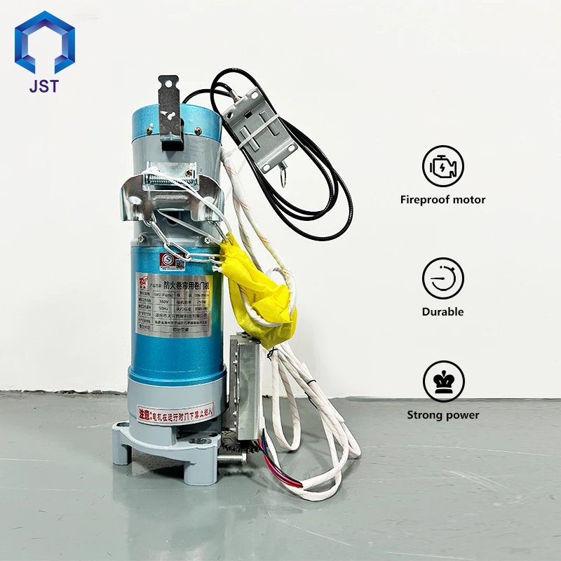 JST 3 Hours Fire Proof Galvanized Steel  Roller Shutter Automatic Industrial Fireproof Fire Rated Rolling Door