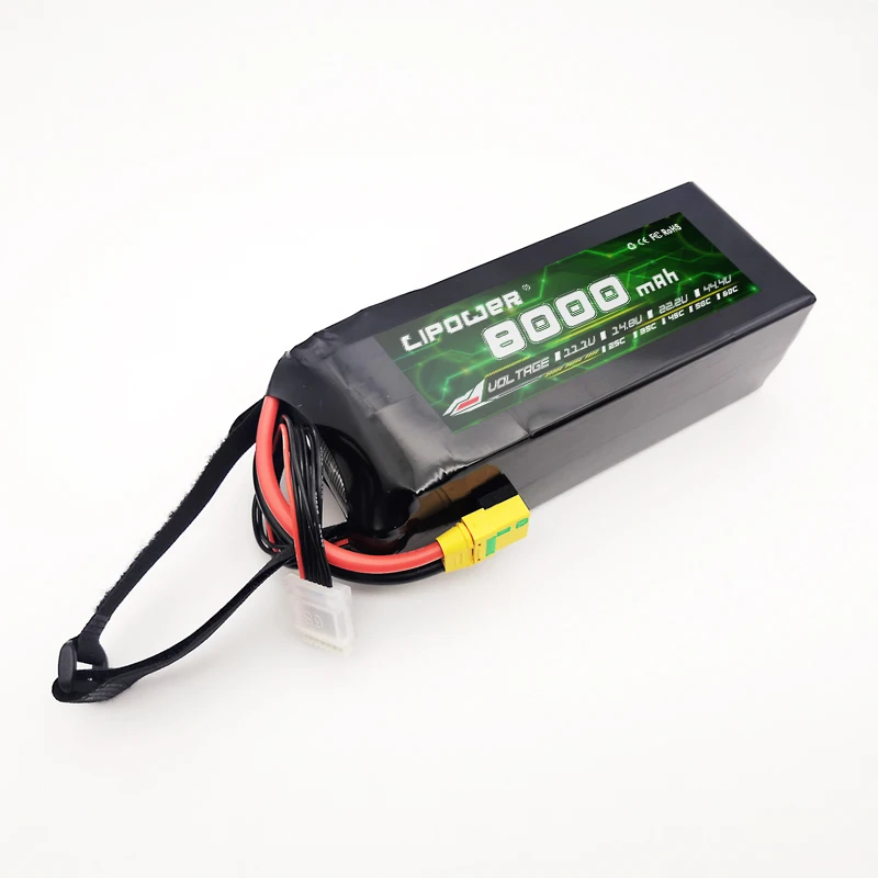 6S 8000mAh 22.2V 25C Lipo Battery with Amass AS150 XT90 Discharge Connector UAV FPV Drone Battery for VTOL Multicopters