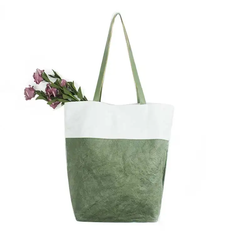 Fashion Portable Women Waterproof Travel Handbag Shopping Shoulder Tyvek Paper Tote Bag