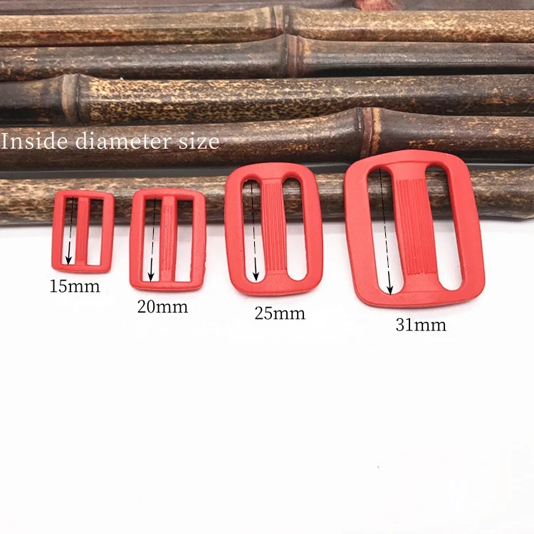 Rewin 25mm Plastic Tri-glide Buckle1 Inch Side Release Plastic Buckle Accessories For Backpack Cat Dog Collar Strap Webbing Bags