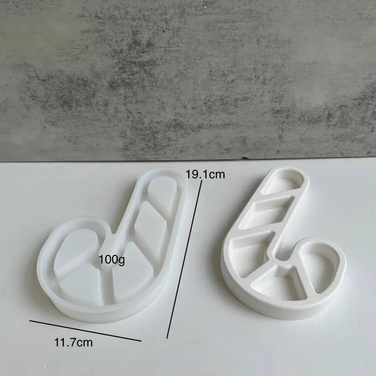 DIY Silicone Mold Epoxy Resin Gypsum Plaster Christmas Decoration Tray/Plate Gingerbread, Crutch, Bell Tray Mold BPA Free