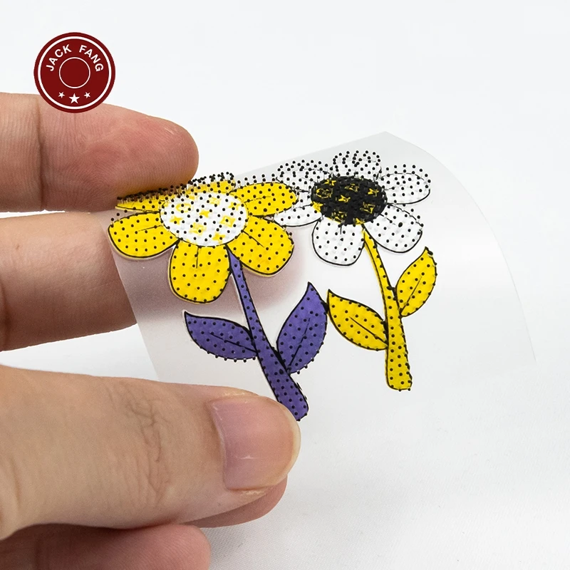 Wholesale Baby Clothes Iron On Heat Transfer Printed  3D Silicone Heat Transfer Printing For Garment