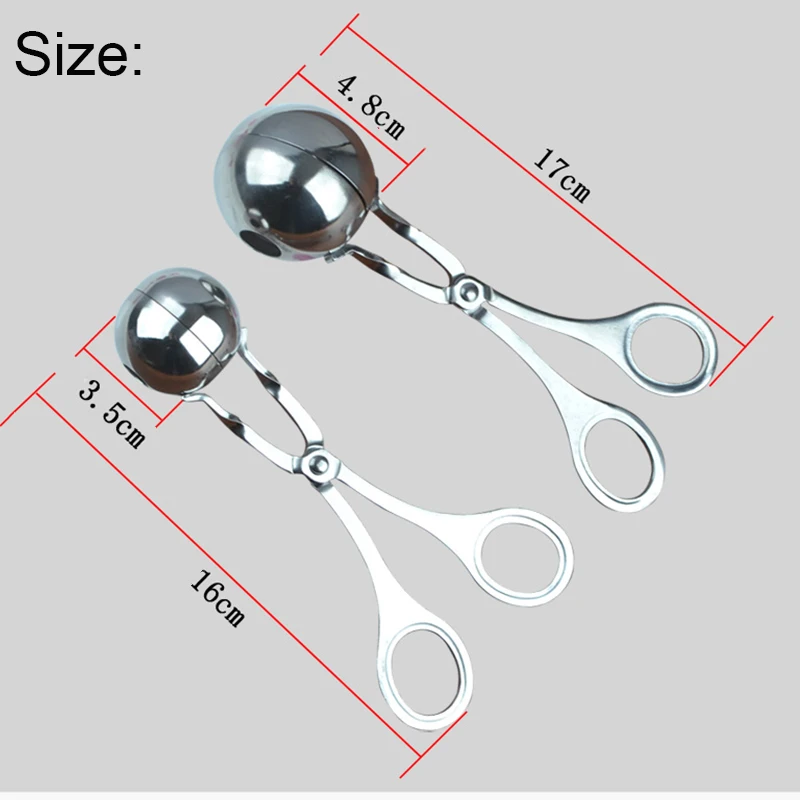 Kitchen Convenient Meatball Maker Stainless Steel Stuffed Meatball Clip DIY Fish Meat Rice Ball Maker Meatball Mold Tools 2020