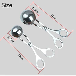 Kitchen Convenient Meatball Maker Stainless Steel Stuffed Meatball Clip DIY Fish Meat Rice Ball Maker Meatball Mold Tools 2020