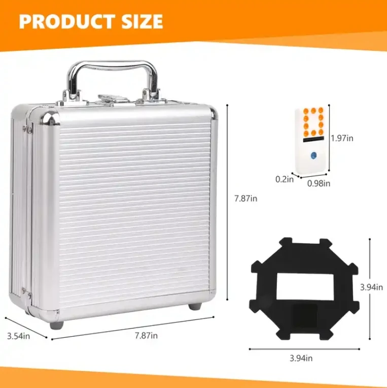 High Quality Educational Toys Games Domino Set with aluminum case