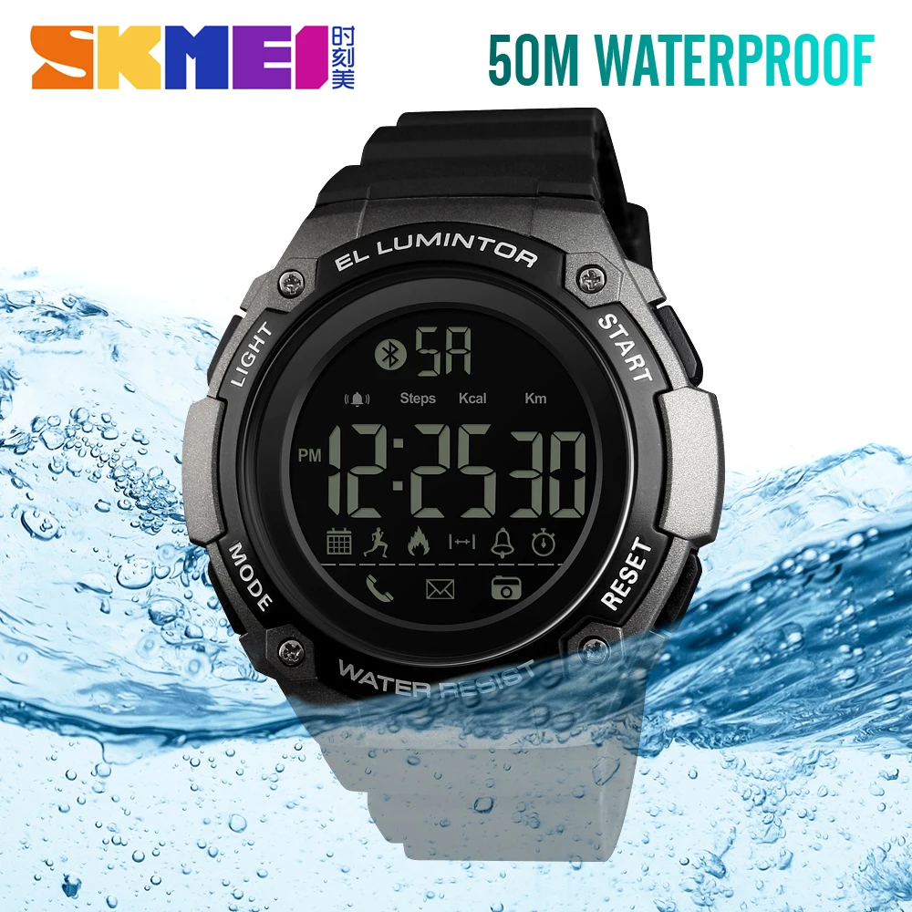 skmei 1347 men fashion smart watch multi functional support for android outdoor bluetooth sports smartwatches