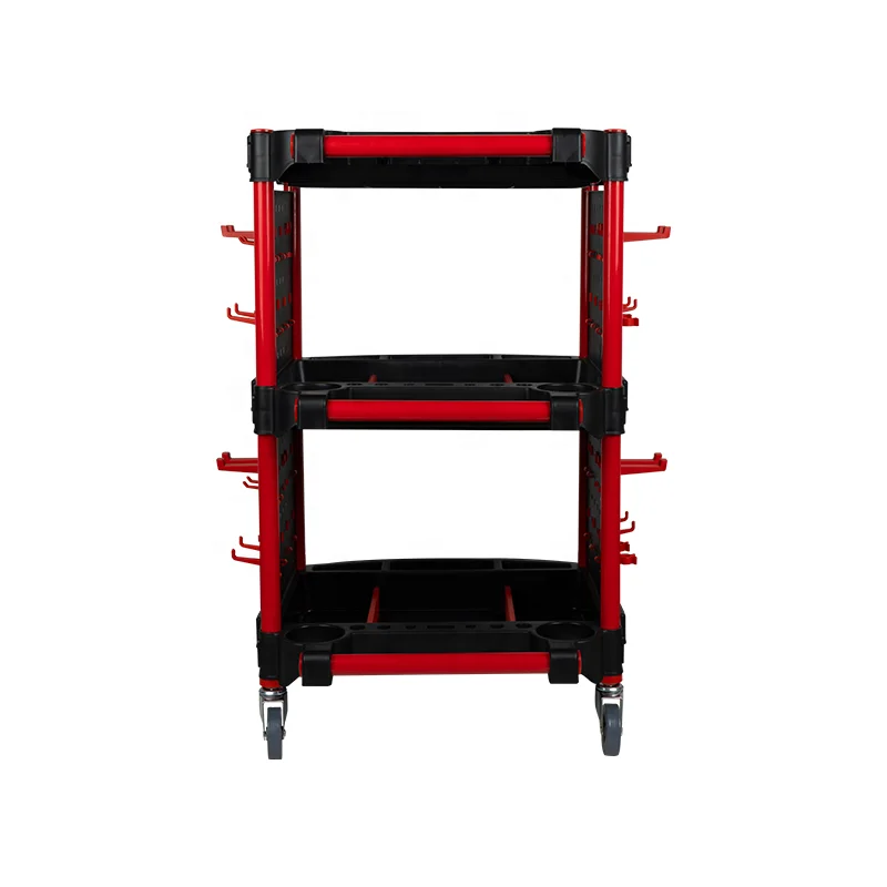 Auto Detailing Tool Cart with Tool Hanging Board-Car Detailing Organizer for Garage DIY Home Studio Projects,Classify and Store