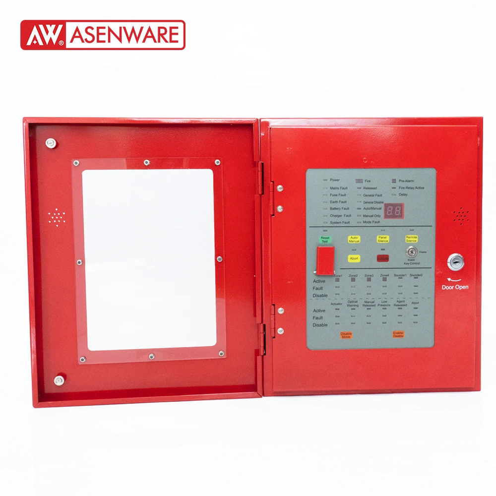 Automatic FM200/CO2 4 Zone Fire Alarm Gas Extinguishing Control Panel