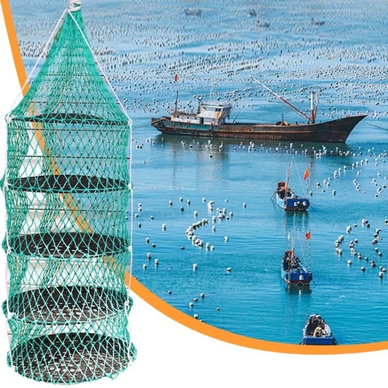 Best Made in China Oyster Lantern Breeding Net Convenient Fast Install Fold Crab Shrimp Farming Durable Plastic HDPE Materials
