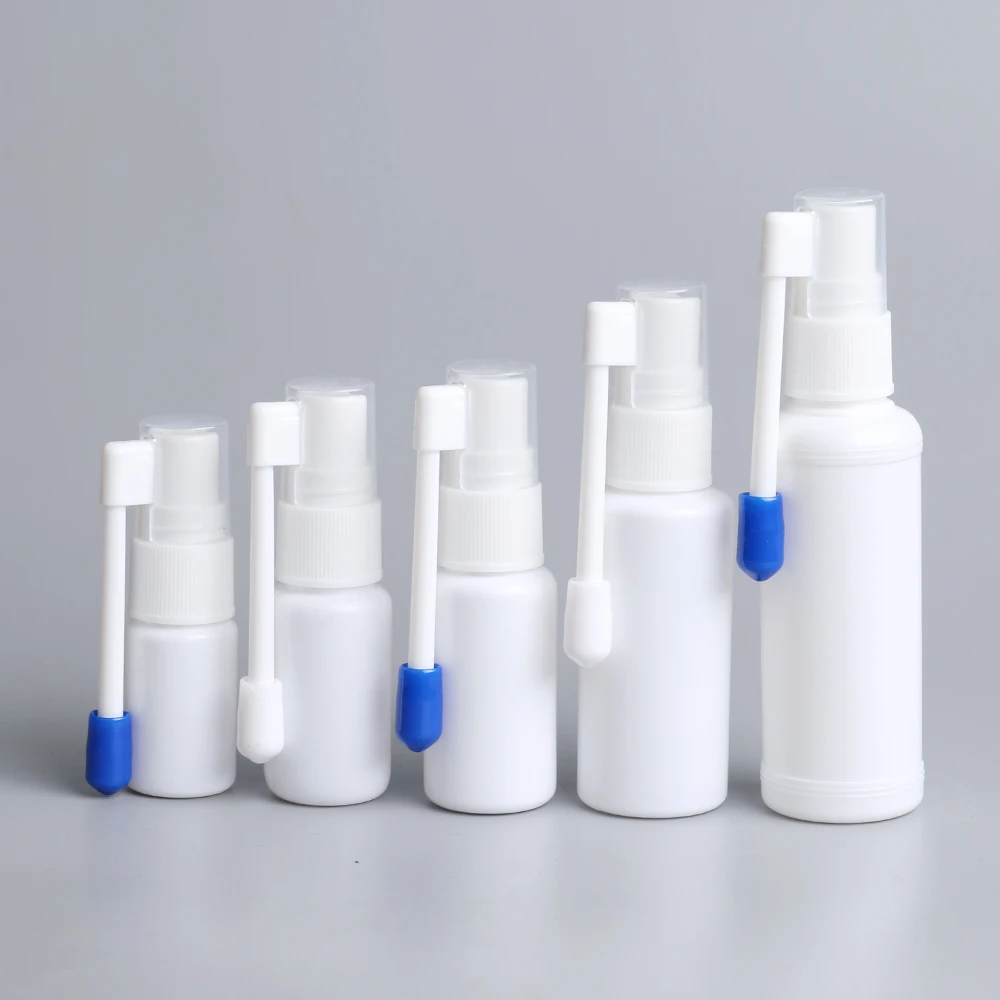 10ml 15ml 20ml 30ml 50ml HDPE Empty pharmaceutical plastic bottle amber Oral Nasal Throat Mist Spray Bottle