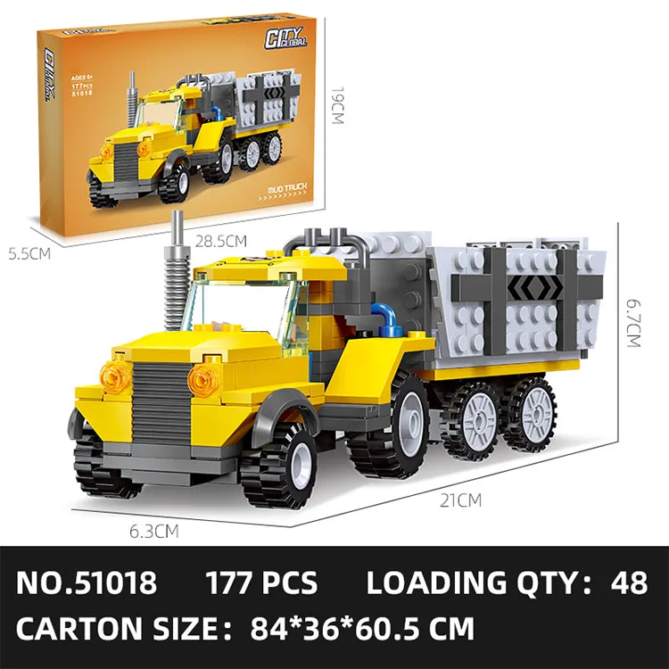 Mini assembly car puzzle toy, building block model, holiday gift for boys, engineering car puzzle toy