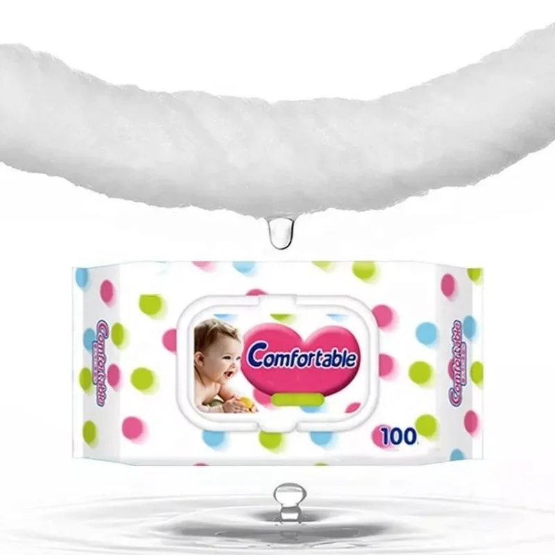 Promotional Wholesale Maternal And Baby Products Green Eco Friendly 100PCS Special Mild Non Woven Spunlace Disposable Wet Towel