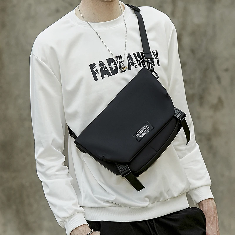 arge capacity male side bag fashion crossbody bag trendy waterproof messenger bag for man