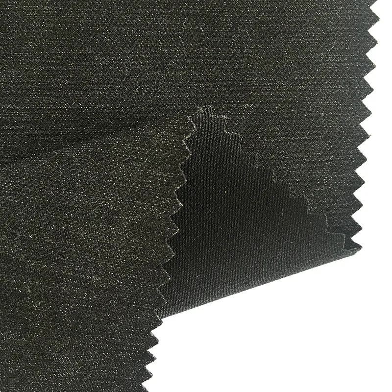 Nylon Polyester Melange Double Layers Twill 4-Way Stretch Fabric For Hoodie Pants And Sports Jackets