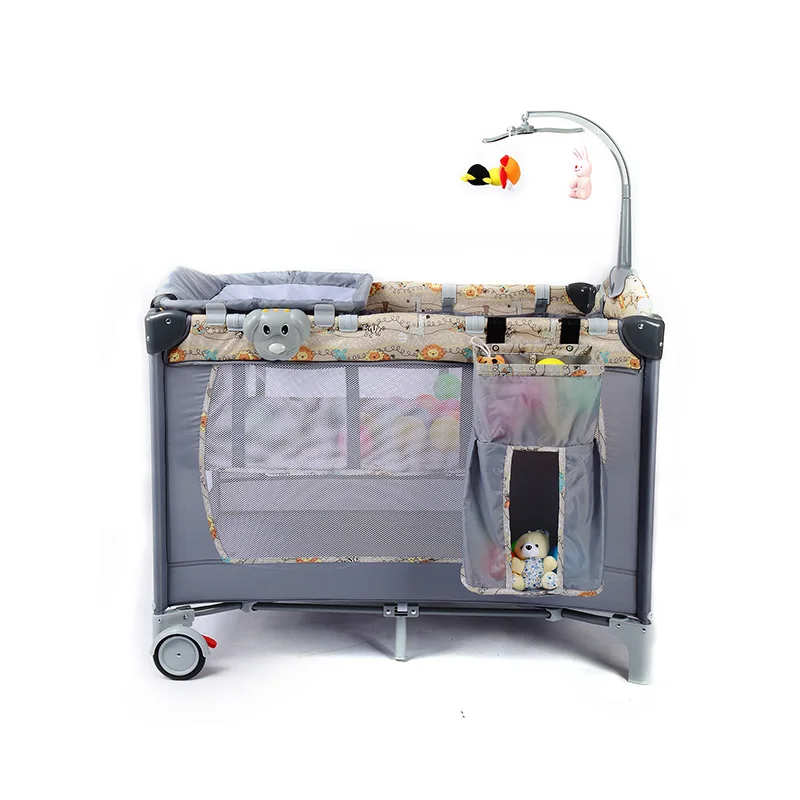 European Style Mini Toddler Girl Bed, Factory Best Selling Travel Baby Cot Beds/