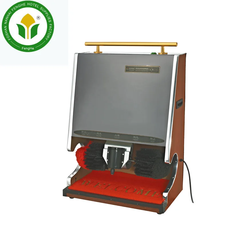 Hotel lobby electric shoes polisher cleaner automatic shoe cleaning machine metal shoe polishing machine