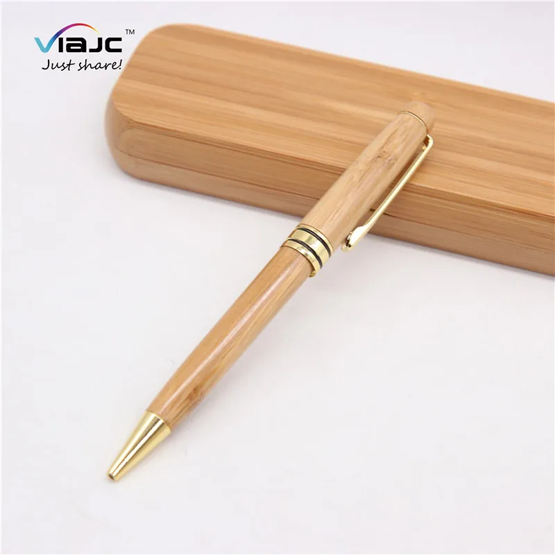 Luxury pens stationery new design high quality bamboo pen with logo laser engraving