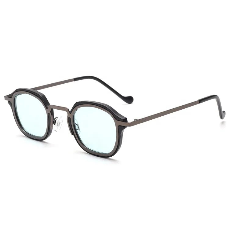 Luxury Brand Unisex Metal Sun Glasses Metal Dark Sunglasses 2023 Small Frame Round Factory Japanese Design Oem Custom Made PC