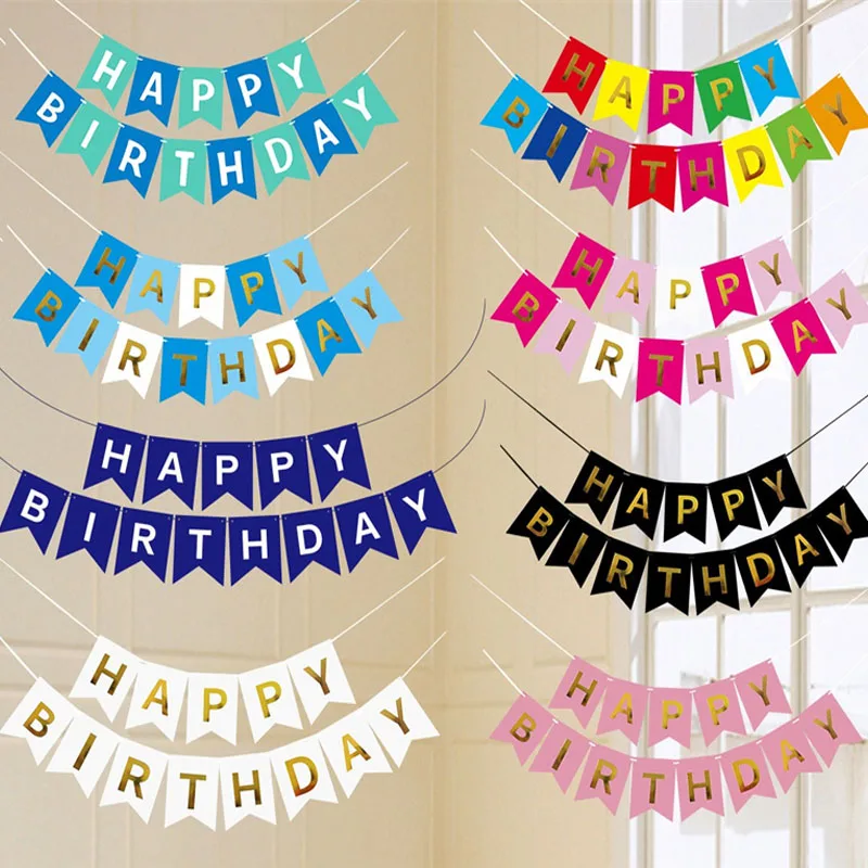 Гирлянда с бумажным флагом