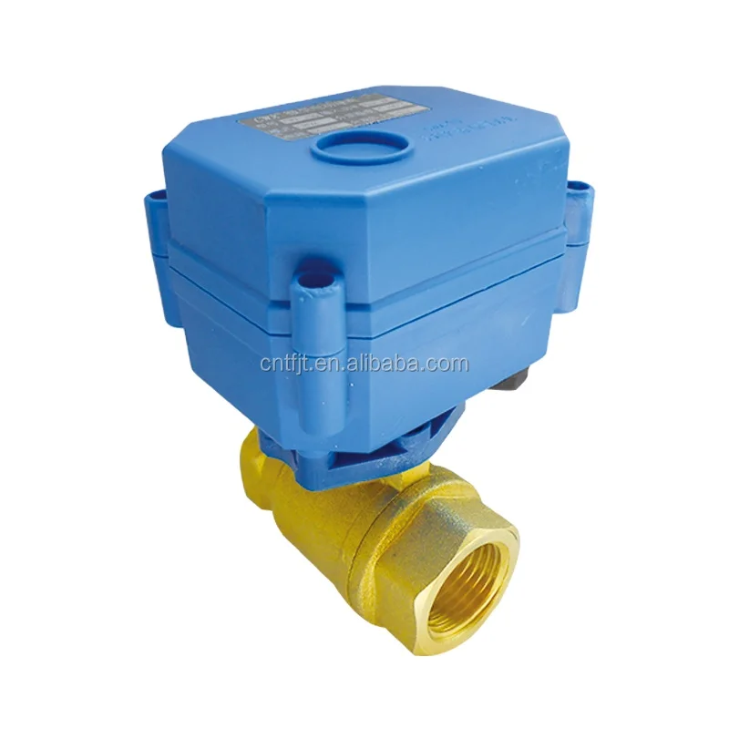 CWX-15Q/N 2-way electric water valve brass material 3/4' DN20 automatic valve actuator DC12v five wires CR05 with feedback sign