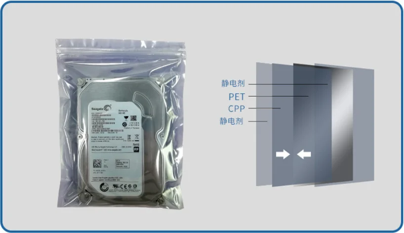 Plastic ESD shielding Bag Storage ESD Bag