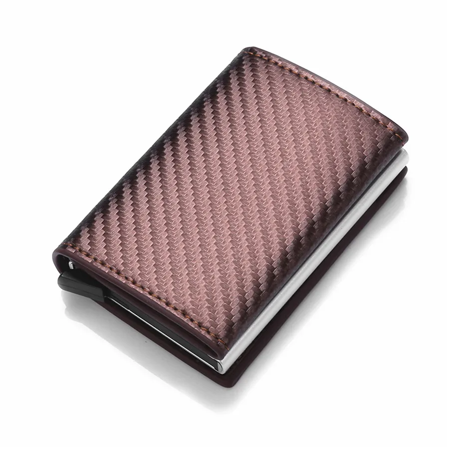 RFID Blocking Travel Wallet Holder Metal Card Sleeve With Magnet Function For Holding Bank Cards And Cash