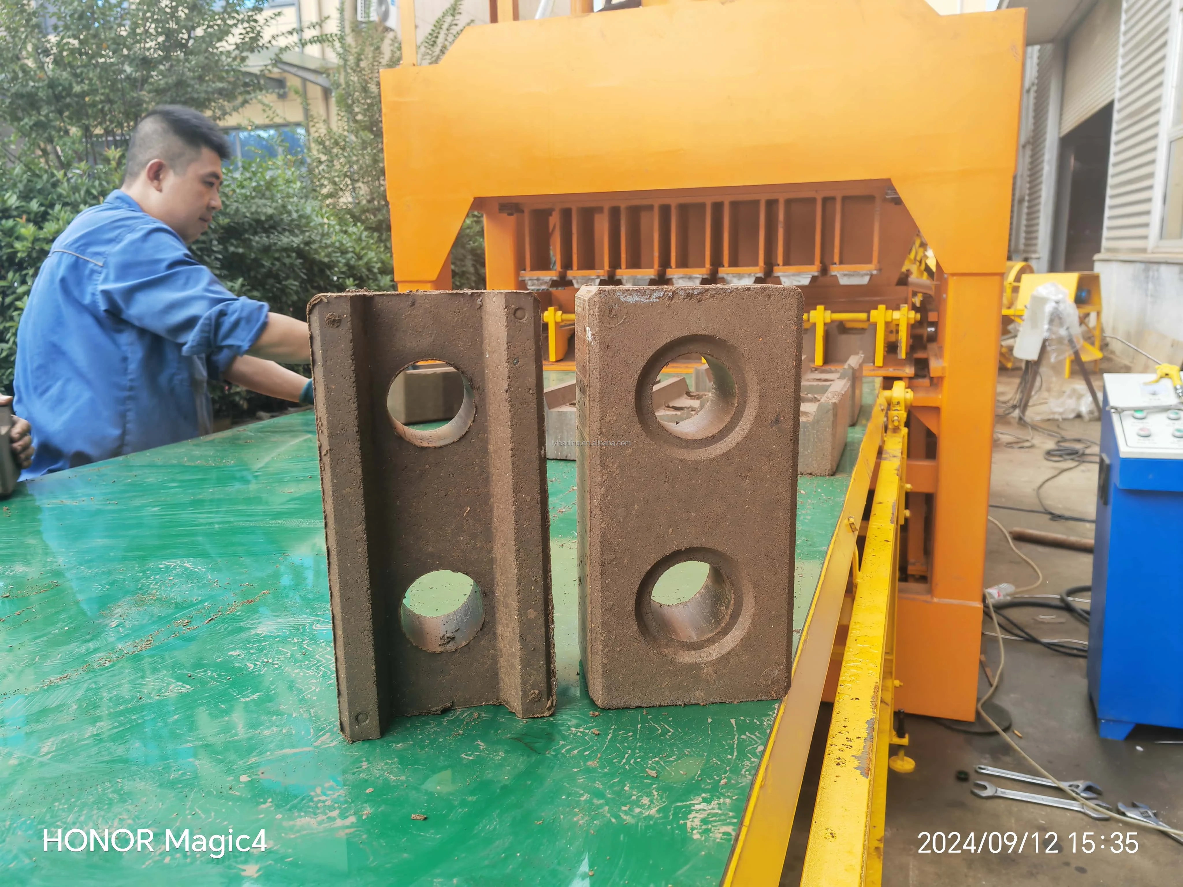 HBY7-10 mud soil earth red brick moulding wall clay tile making machine