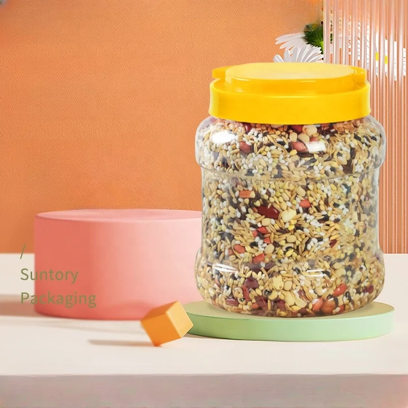 7 Gallon Large Clear Empty Plastic Storage Jar With Lid Round Food Grade Wide Mouth Container Canister for Cookie Candy Sweet