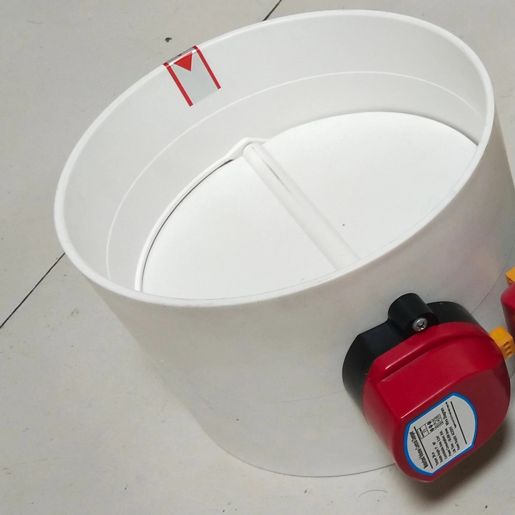 160mm Plastic damper round shape electric volume control damper 220v for HVAC system