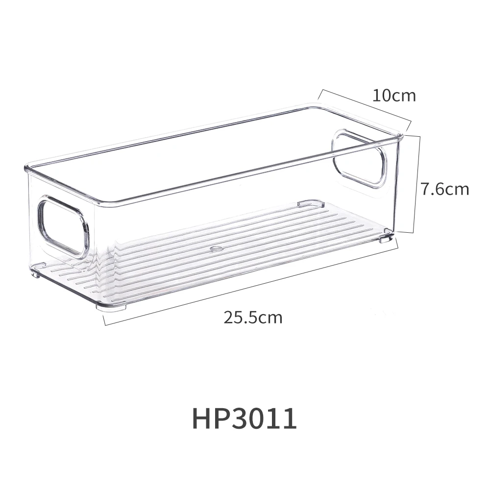 Stackable Refrigerator Clear Plastic Soda Can drink storage organizer fridge for Kitchen Cabinet Pantry