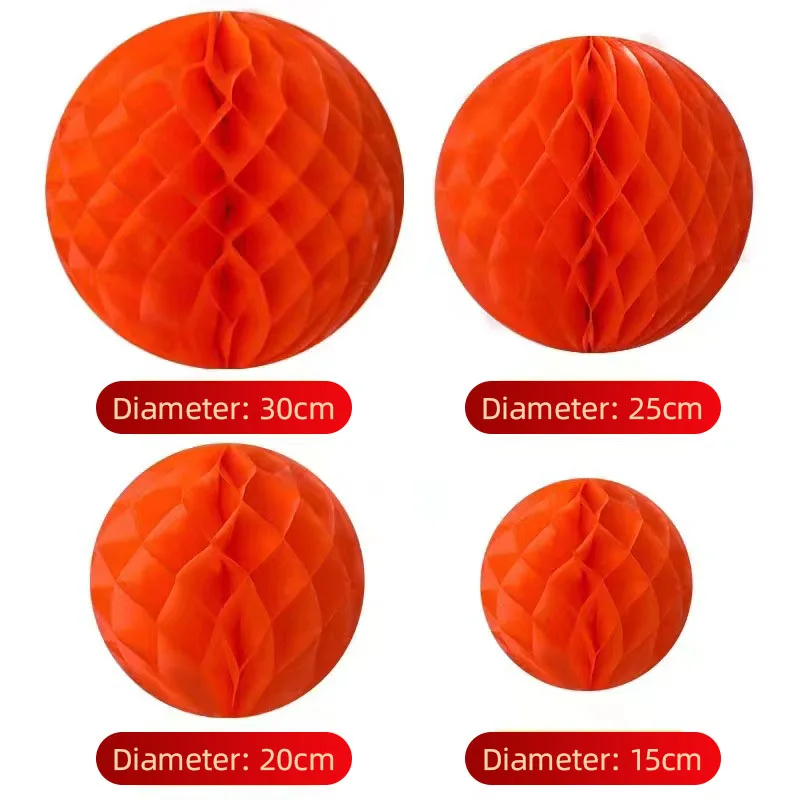 Wedding Room Layout Honeycomb Ball Background Wall Pull Flower Decoration Paper Flower Ball