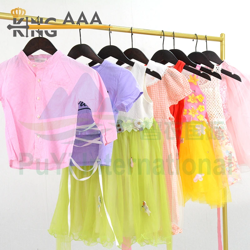 New Design Cotton Children Summer Wear Use Clothes Second Hand Clothes Casual Short Sleeved Kids Clothing for kids Bales