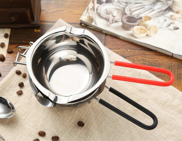 Stainless Steel Double Boiler Pot with Heat Resistant Handle for Melting Chocolate Candy Cheese and Candle Making