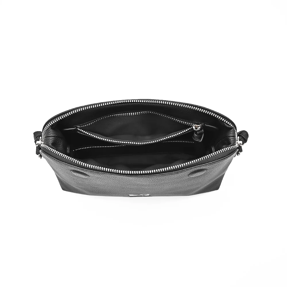 Custom Wholesale Premium Quality Black Genuine Leather Shoulder Messenger Bags Handbags Men Crossbody Bag For Men