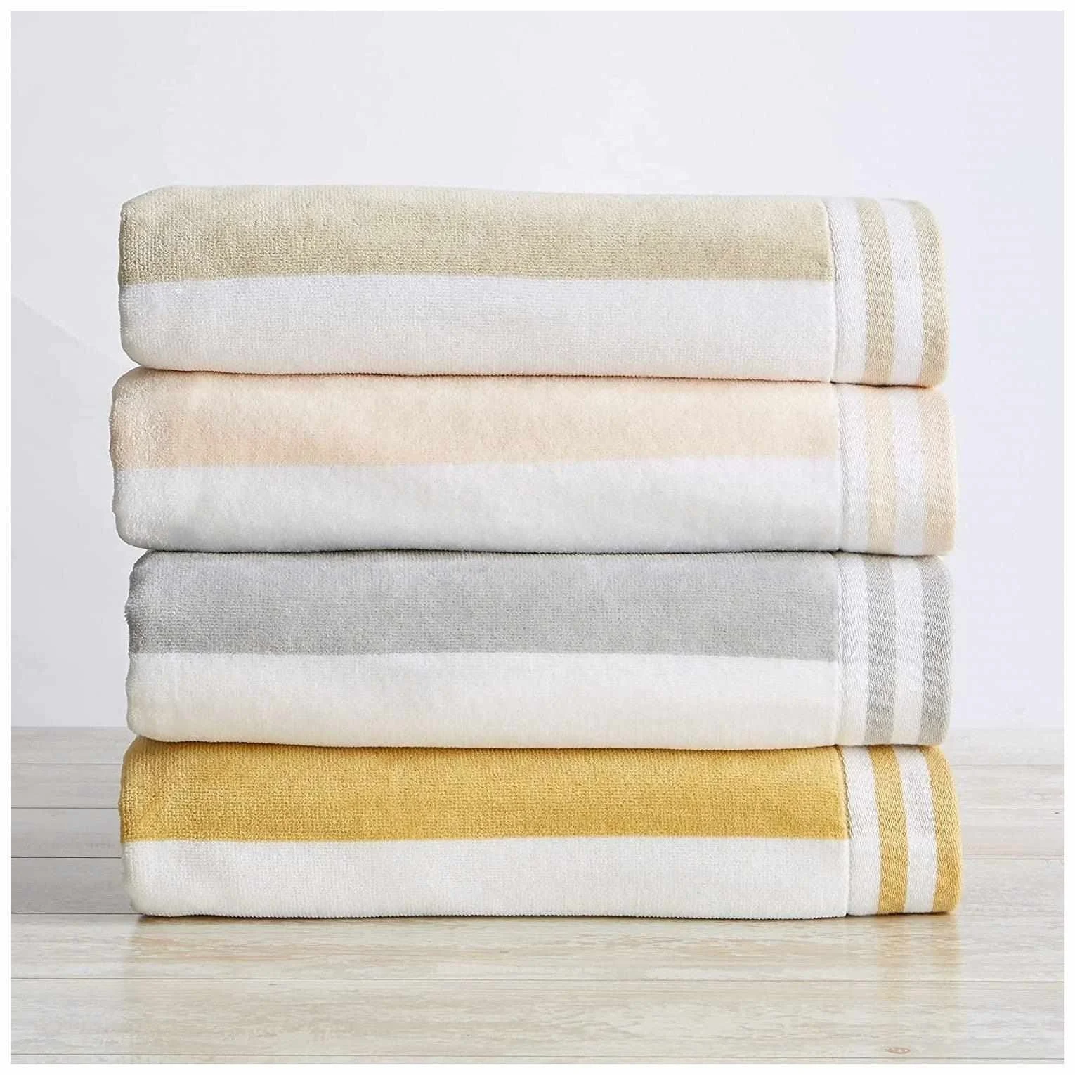 Scalloped Side Beach-Towel Terry Custom Luxury Own Pattern Printed Cotton 100% Cheap Oversized Clearance Heavy Duty Beach Towel