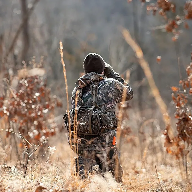 Large Hunting Day Pack With Call Pocket Game Bag And Binocular Pocket Removable Shoulder Harness Hiking Binopack