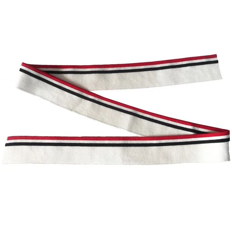 
Three Color 85%Rayon 15%Lycra Tubular V Collars Knitted Fabric Rib Cuff Used For Neck T-Shirt Jacket and Baseball Suits 