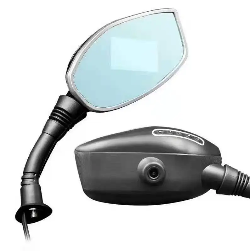 Motorcycle Rearview Mirror With Camera 2.7inch 1080P HD Screen Dual Camera Motorcycle Recorder Camera