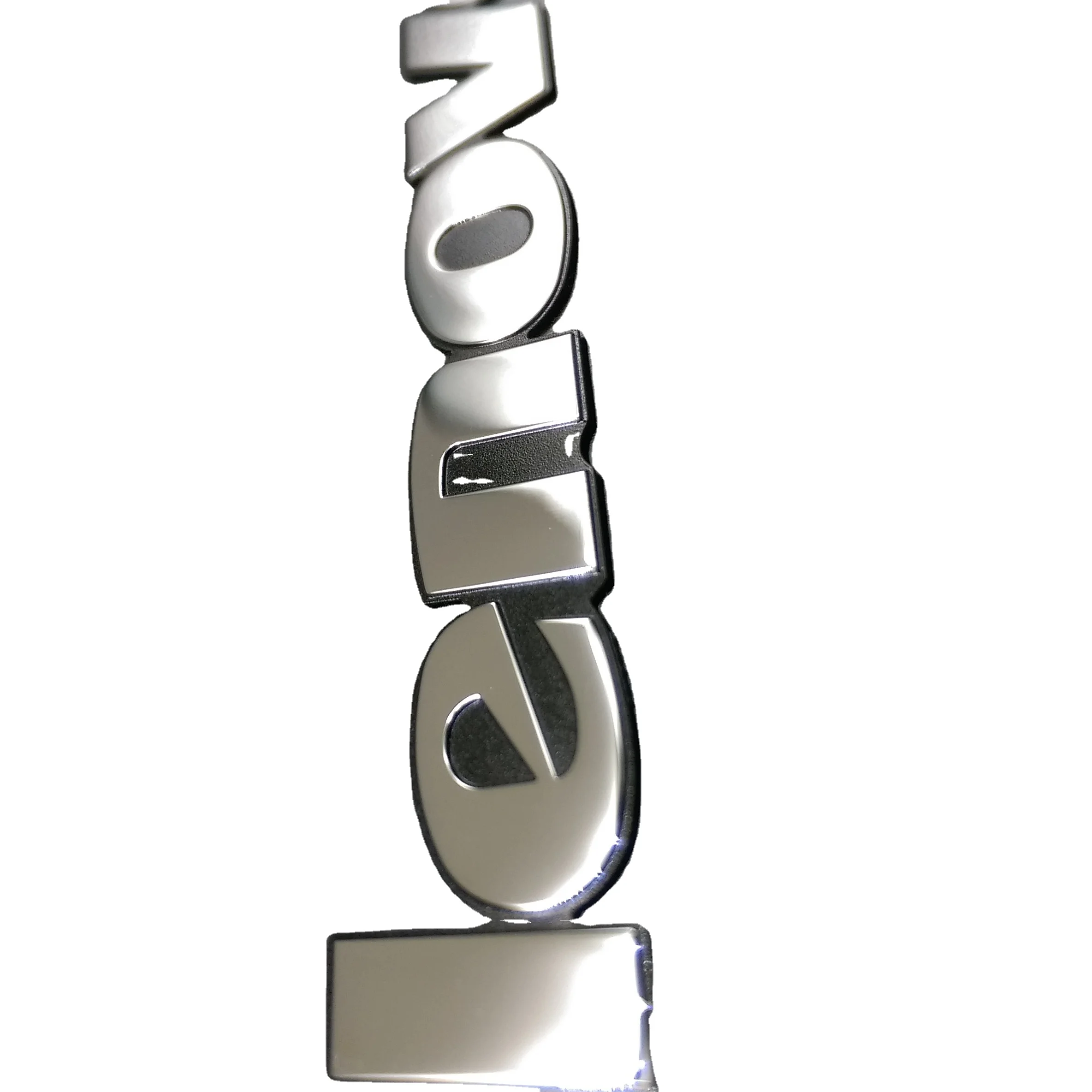 Custom Adhesive Metal Logo Matte Gold Embossed Sticker Computer Label