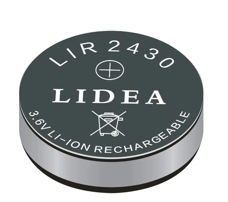 3,6 вольт батарея LIR2430 LIR2450 Кнопка батарейки-таблетки