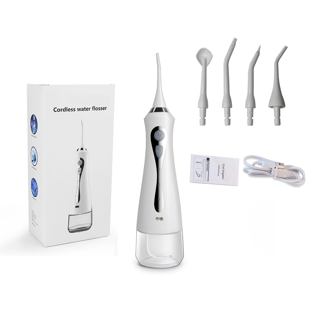Water Flosser Teeth Cleaning Professional Cordless Rechargeable Dental Oral Rinse Super Spray,4 Sprinkler Heads Px7 Waterproof