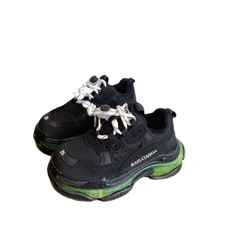 Toddler Little Big Kids Chunky Shoes Boys Girls Unisex Lace-Up Walking Sneakers Children Warm Winter Faux Fur Brand