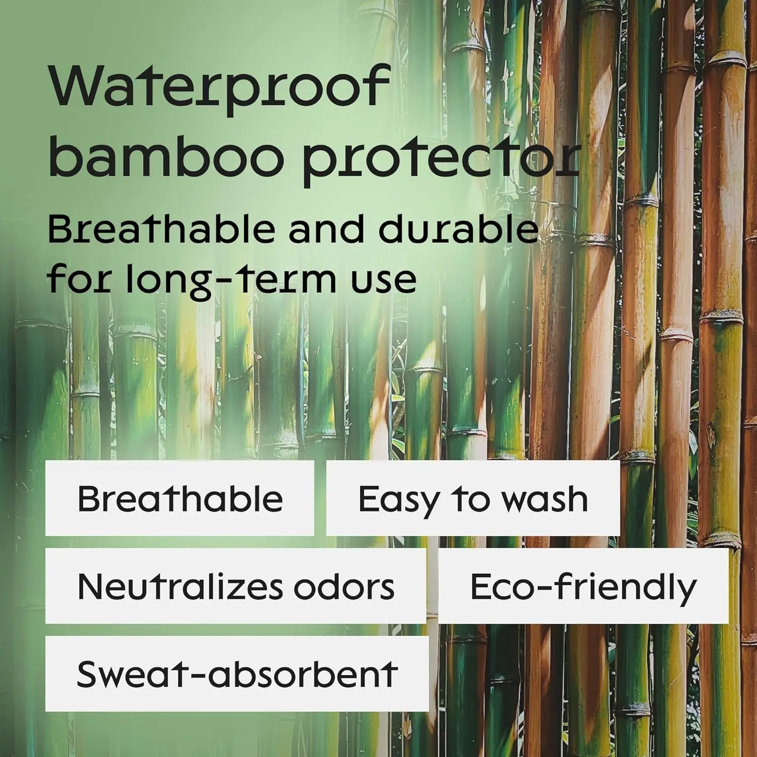 Noiseless Standard Ultra Soft Washable Breathable Cooling Bamboo pillow Cover  Silky Waterproof Pillow Protectors with Zipp